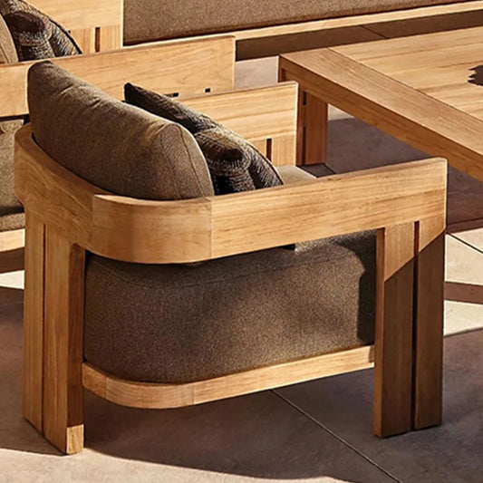 Nordic Terra | Teak Balcony & Patio Sofa Set – All-Weather Outdoor Lounge for Garden & Villa Living