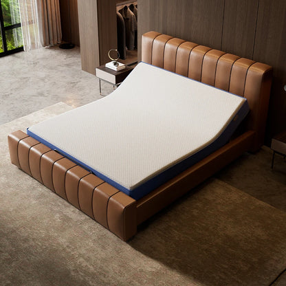 SmartLuxe™ Electric Leather Bed | Modern Multi-Functional Adjustable Double Bed