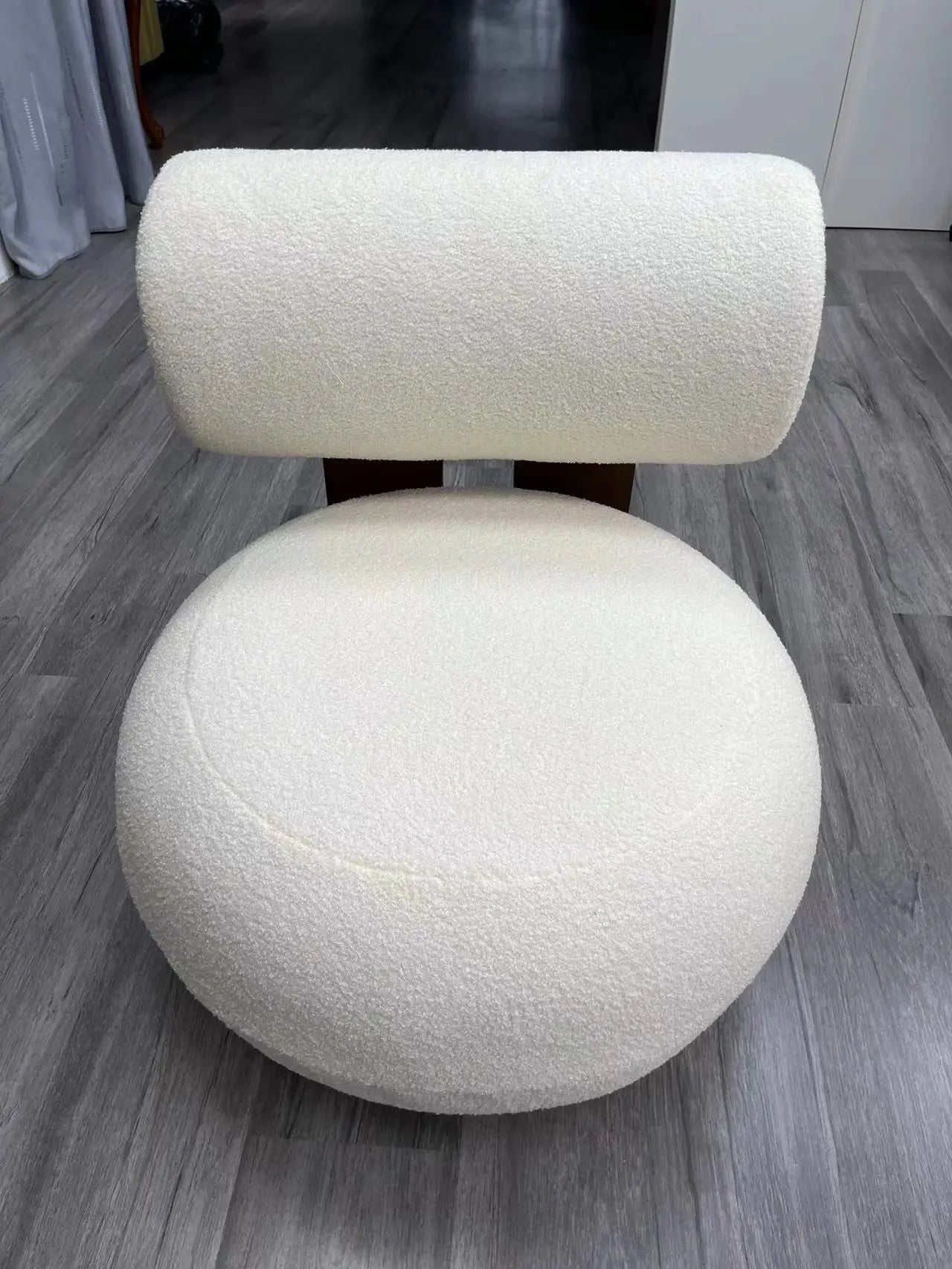 Wabi-Sabi | Cream Cashmere Lounge Chair for Boutique & Balcony Bliss