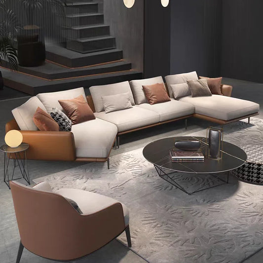 Imperial Luxe | European Leather Sectional Sofa – Modern Corner Couch Set for Elegant Living