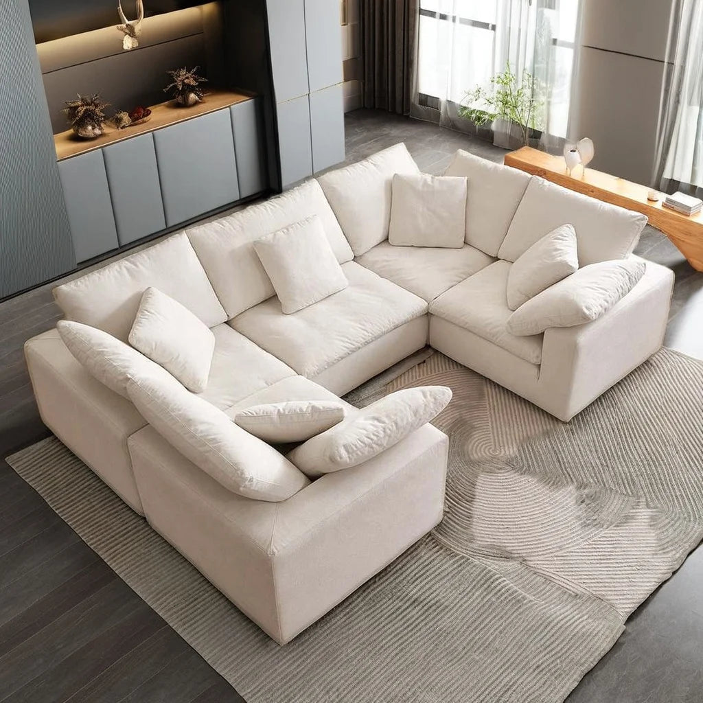 NordicCloud | Waterproof U-Shape Modular Sectional Sofa – Modern Luxury & Comfort"  Product Description: