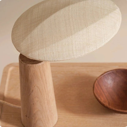 Zen Glow | Wabi-Sabi Wooden Table Lamp – Minimalist Bedside & Art Deco Lighting
