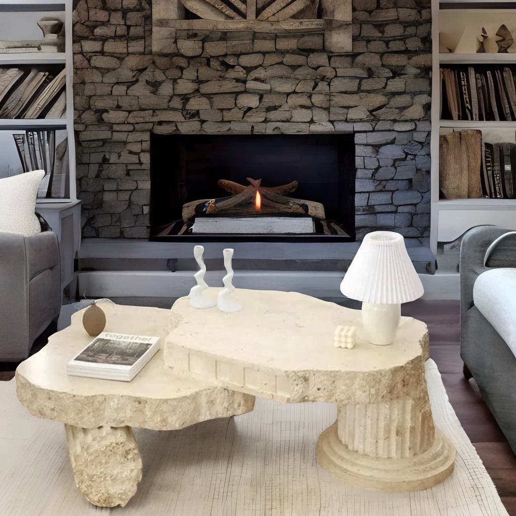 EternaMarble | European Artistic Marble Table – Hand-Carved Elegance for Villas & Luxury Interiors