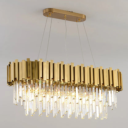 Grandeur Glow | Modern Luxury Crystal LED Chandelier – American Style Statement Lighting