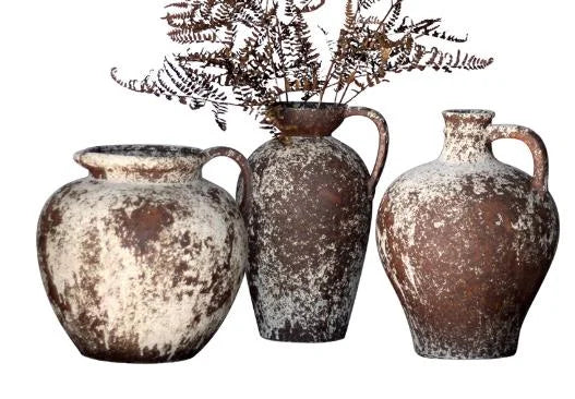 Rustic Zen | Handcrafted Coarse Ceramic Retro Vase – Timeless Earthenware Accent for Elegant Décor"
