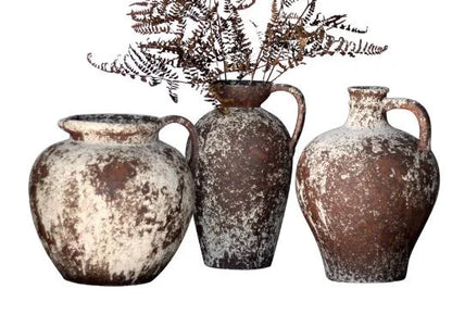 Rustic Zen | Handcrafted Coarse Ceramic Retro Vase – Timeless Earthenware Accent for Elegant Décor"