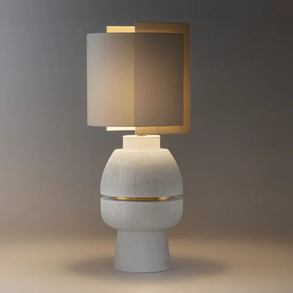 Lunar Glow | Handcrafted Yellow Cave Stone LED Table Lamp – Nordic Wabi-Sabi Elegance