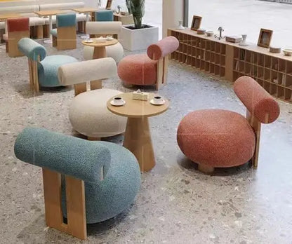 Wabi-Sabi | Cream Cashmere Lounge Chair for Boutique & Balcony Bliss
