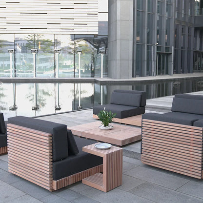 Nordic Haven | Luxury Teak Poolside Daybed & Patio Lounge Set – Contemporary Outdoor Sofa Furniture