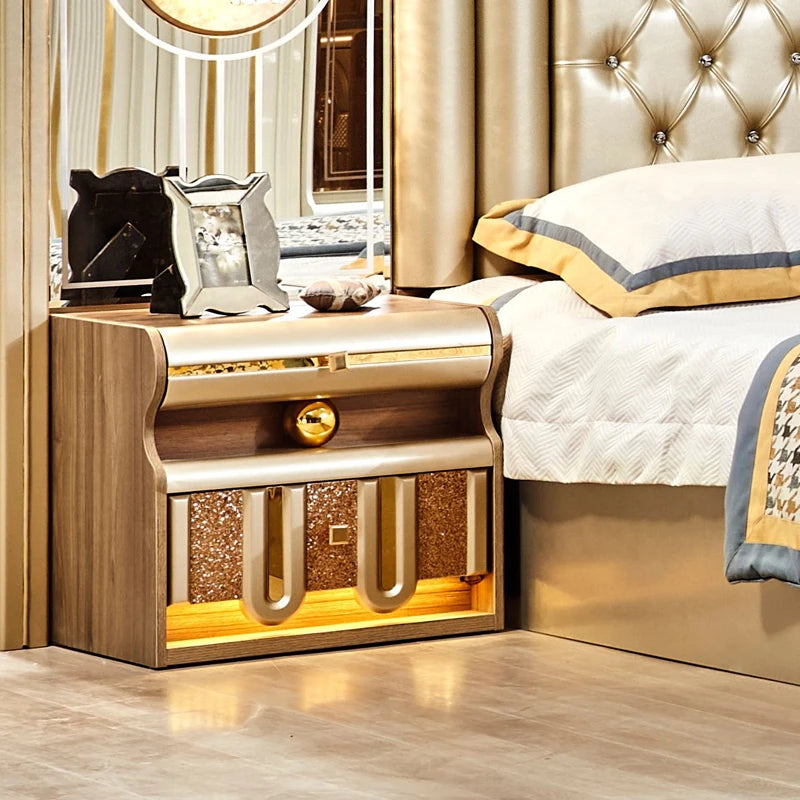 LunaFrame | Modern LED King Bedroom Set with Storage Drawers and Wood Frame