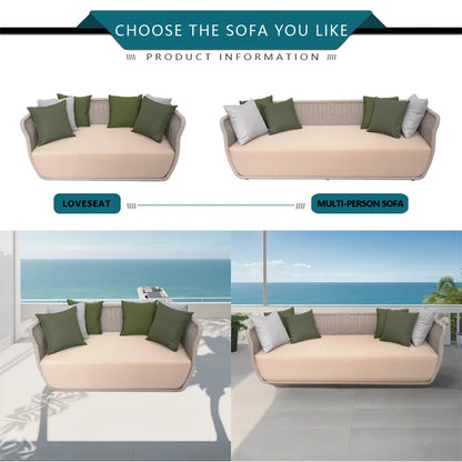 Primora Solis | Luxury Outdoor Rope Sofa Set with Aluminum Frame & Waterproof Cushions