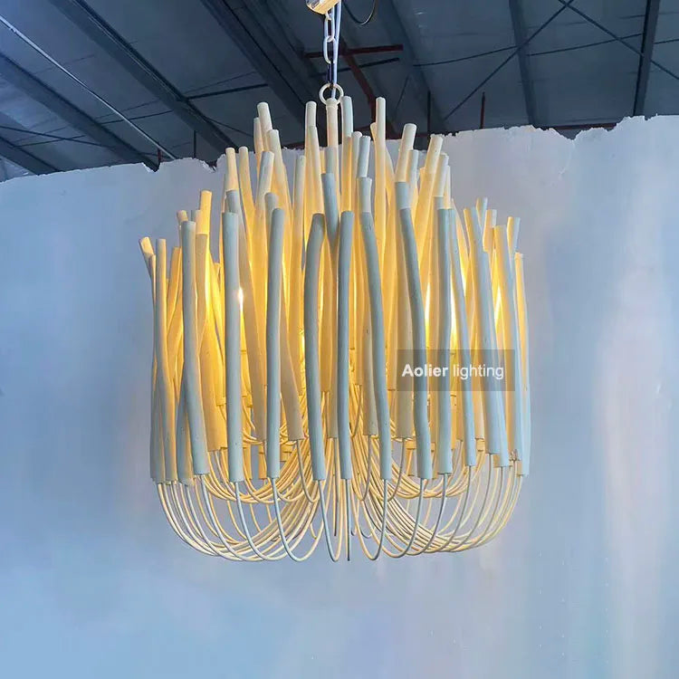 LumiNordic | Modern Nordic LED Pendant Chandelier – Luxury Wood & Metal Ceiling Light