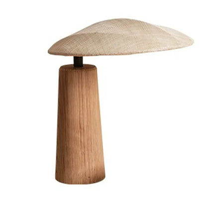 Zen Glow | Wabi-Sabi Wooden Table Lamp – Minimalist Bedside & Art Deco Lighting