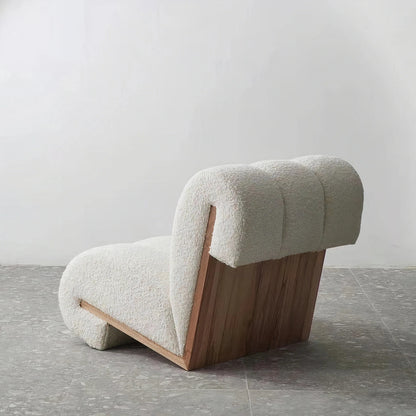 Nordic Wool Lounge Chair – Contemporary Solid Wood Armchair for Modern Living Spaces