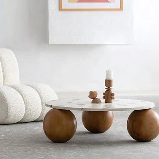 Italian Elegance | Luxury Marble Bowl-Shaped Center Coffee Table