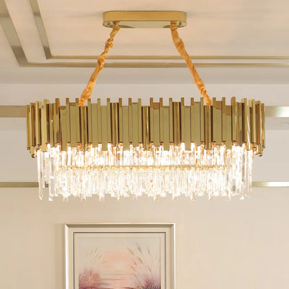 Grandeur Glow | Modern Luxury Crystal LED Chandelier – American Style Statement Lighting
