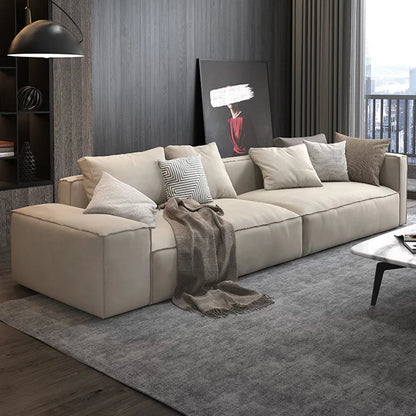 Tofu Luxe | Italian Light Luxury Modular Microfiber Sofa – Modern Living Elegance