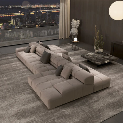 Modern Couch Double Sided Living Room Sofa Two-way Sitting Movable Backrest Suitable for Horizontal Hall Sofas