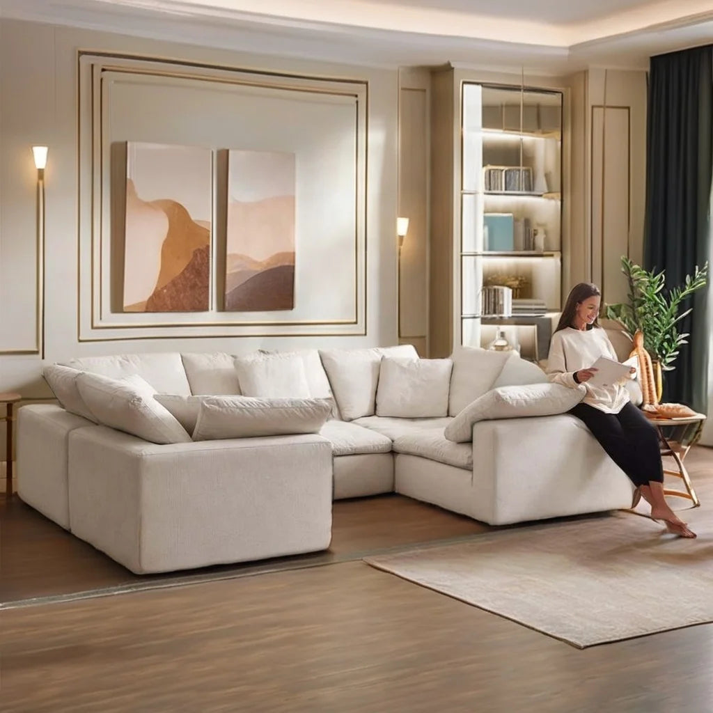 NordicCloud | Waterproof U-Shape Modular Sectional Sofa – Modern Luxury & Comfort"  Product Description: