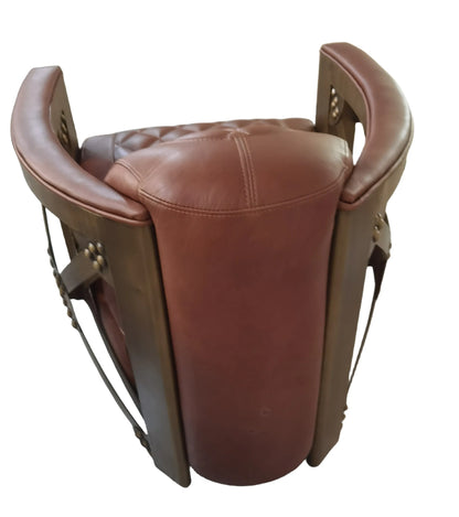 Aviator Retro Industrial Leather Chair – Vintage Loft-Style Accent Chair for Living Room & Office
