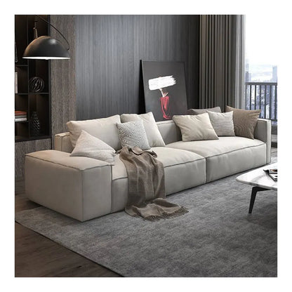 Tofu Luxe | Italian Light Luxury Modular Microfiber Sofa – Modern Living Elegance