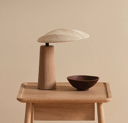 Zen Glow | Wabi-Sabi Wooden Table Lamp – Minimalist Bedside & Art Deco Lighting