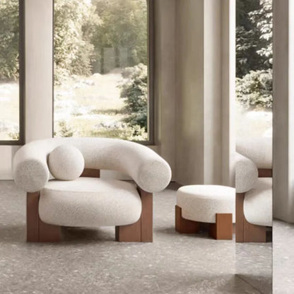 Nordic Elegance | Handcrafted Solid Wood Lounge Chair – Light Luxury & Timeless Comfort