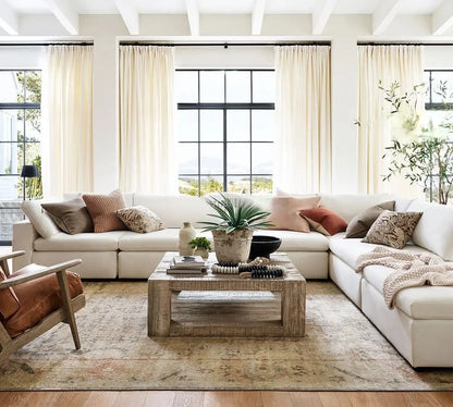 Heritage Luxe | Solid Oak & Metal Coffee Table – American-Style Rustic Elegance