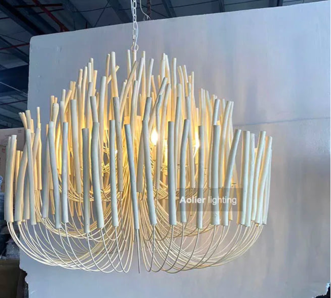 LumiNordic | Modern Nordic LED Pendant Chandelier – Luxury Wood & Metal Ceiling Light