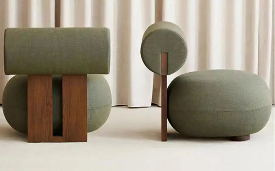 Wabi-Sabi | Cream Cashmere Lounge Chair for Boutique & Balcony Bliss
