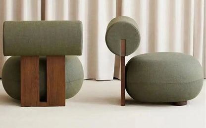 Wabi-Sabi | Cream Cashmere Lounge Chair for Boutique & Balcony Bliss