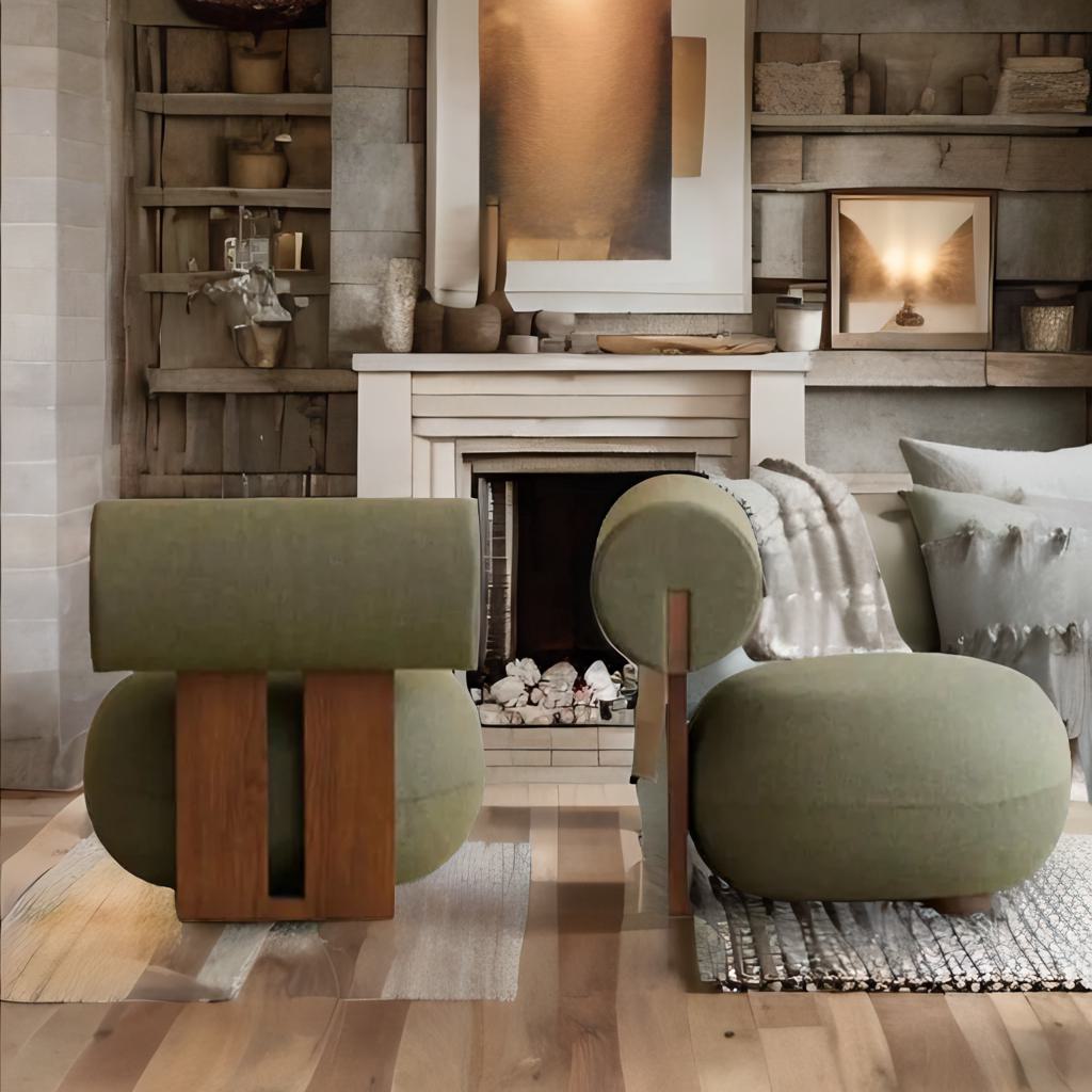 Wabi-Sabi | Cream Cashmere Lounge Chair for Boutique & Balcony Bliss