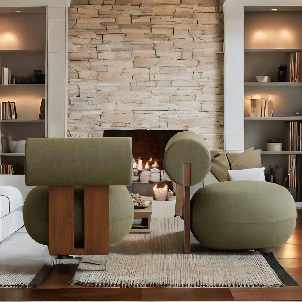 Wabi-Sabi | Cream Cashmere Lounge Chair for Boutique & Balcony Bliss