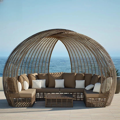 Aurelia Sunbed Retreat | Minimalist Outdoor Pool Lounger & Teak Table Set