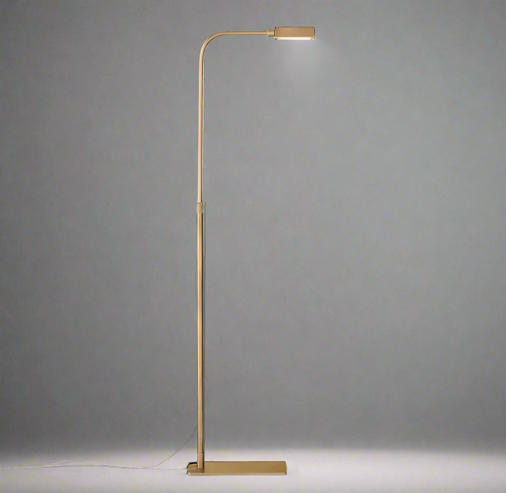 Vintage Luxe | American Copper LED Floor Lamp with Shelves – Industrial Elegance & Versatile Lighting