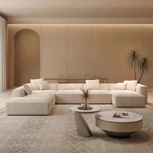 Velvé Luxe | Modern Velvet L-Shape Modular Sectional Sofa – Salon & Lounge Elegance
