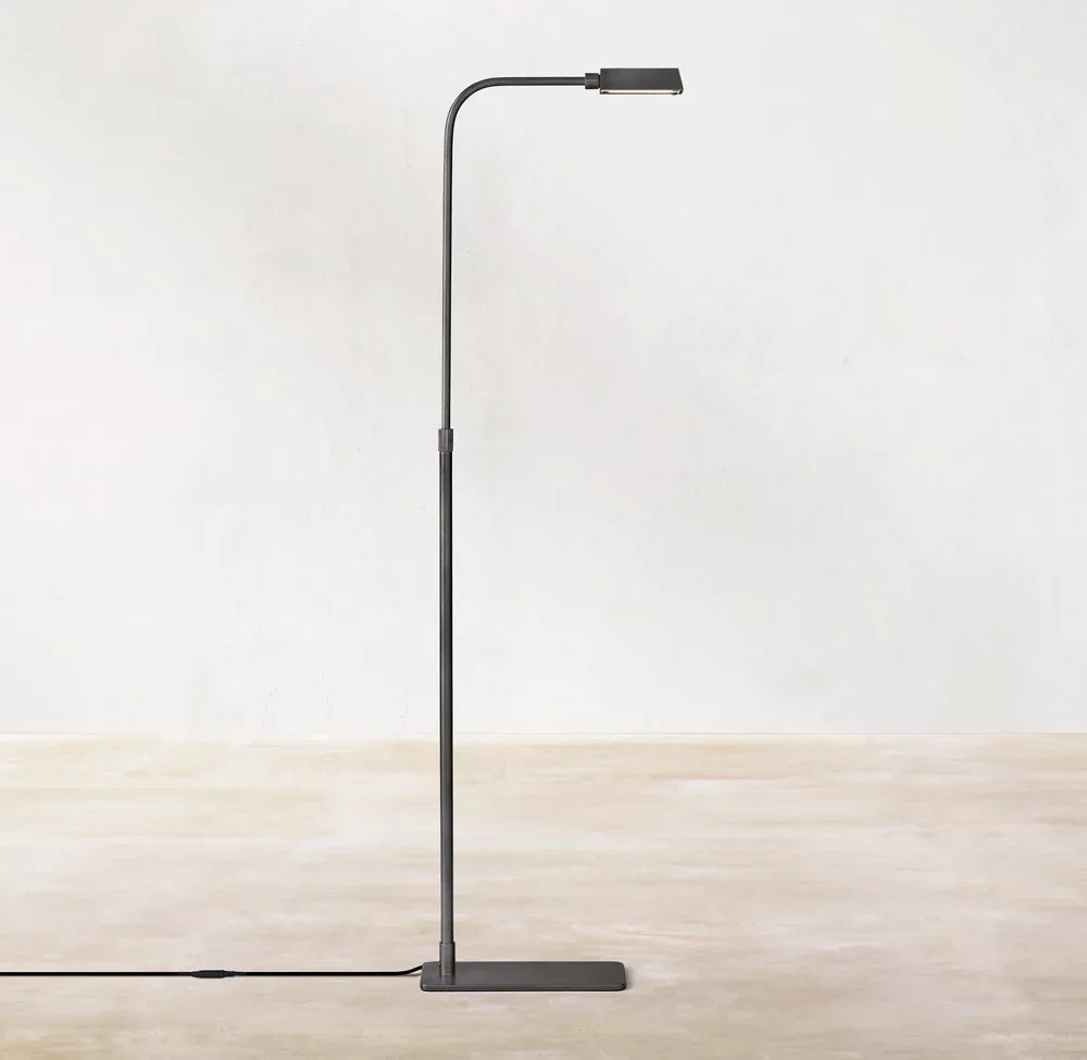 Vintage Luxe | American Copper LED Floor Lamp with Shelves – Industrial Elegance & Versatile Lighting