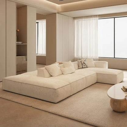 Velvé Luxe | Modern Velvet L-Shape Modular Sectional Sofa – Salon & Lounge Elegance