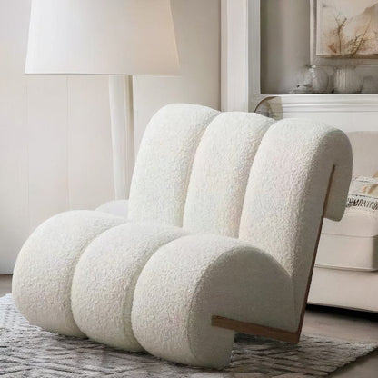 Nordic Wool Lounge Chair – Contemporary Solid Wood Armchair for Modern Living Spaces