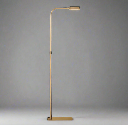 Vintage Luxe | American Copper LED Floor Lamp with Shelves – Industrial Elegance & Versatile Lighting