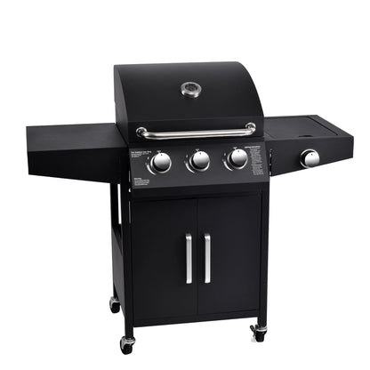 CE 2 in 1 Charcoal and Gas Combo Barbecue BBQ Gas Grills Large Capacity Cooking Area with Thermometer