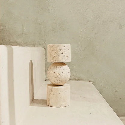 Nordic Travertine Candle Holder