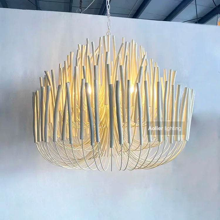 LumiNordic | Modern Nordic LED Pendant Chandelier – Luxury Wood & Metal Ceiling Light