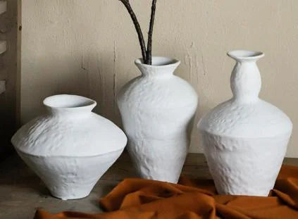 Rustic Zen | Handcrafted Coarse Ceramic Retro Vase – Timeless Earthenware Accent for Elegant Décor"