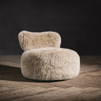 Nordic Haven | Modern Sheepskin Accent Armchair – Cozy Luxury for Living Spaces