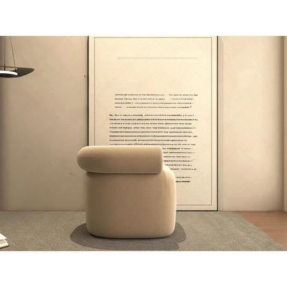 Elysian Comfort | Modern Upholstered Fabric Leisure Chair with Wooden Frame