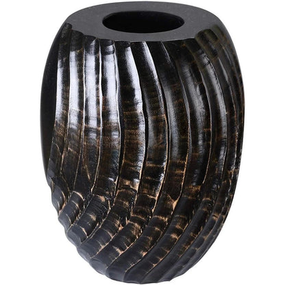 Rustic Luxe | Hand-Carved Mango Wood Flower Vase