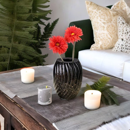 Rustic Luxe | Hand-Carved Mango Wood Flower Vase