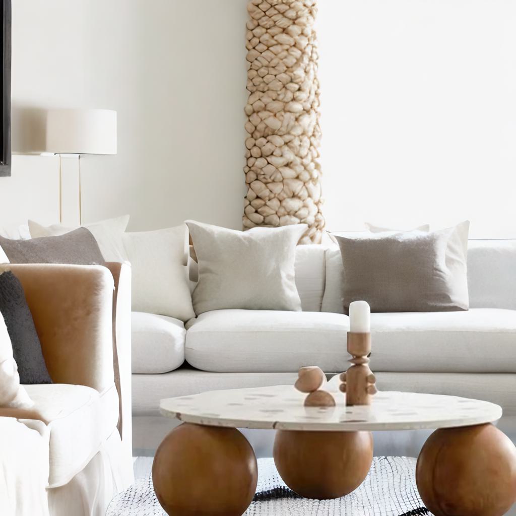 Italian Elegance | Luxury Marble Bowl-Shaped Center Coffee Table