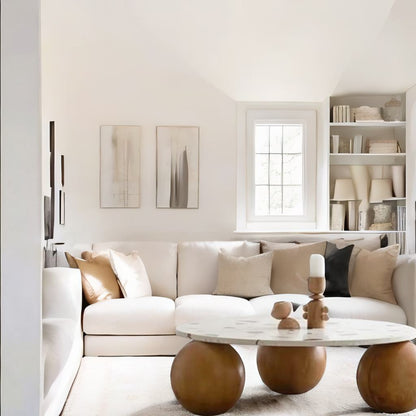 Italian Elegance | Luxury Marble Bowl-Shaped Center Coffee Table